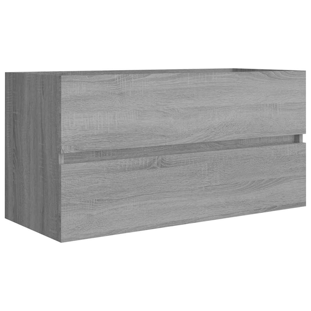 Waschbecken/waschmuschel/waschtischunterschrank Grau Sonoma 90x38,5x45 Cm Holzwerkstoff