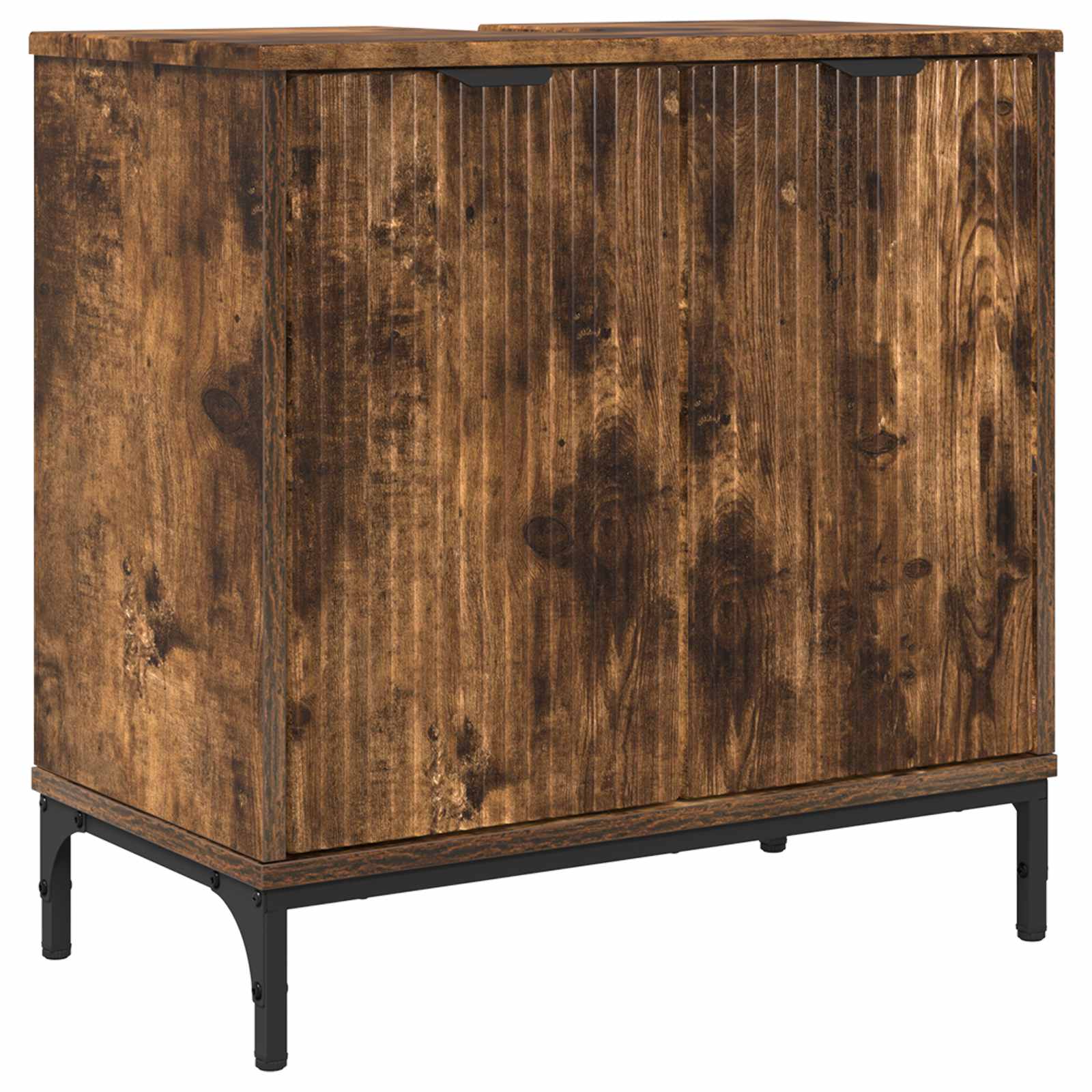 Waschbecken/waschmuschel/waschtischschrank Geräucherte Eiche 60,5 X 33,5 X 61 Cm