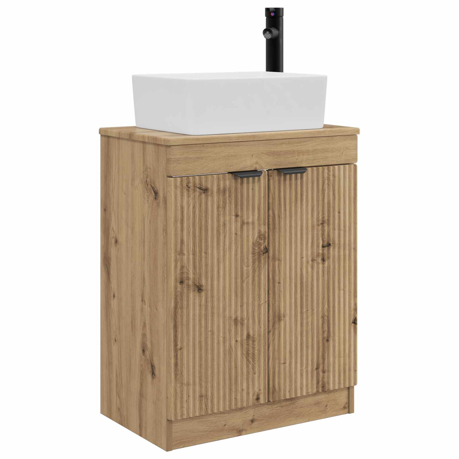 Badezimmerschrank Mit Waschbecken/waschmuschel/waschtisch Artisan-eiche 54 X 35 X 83 Cm