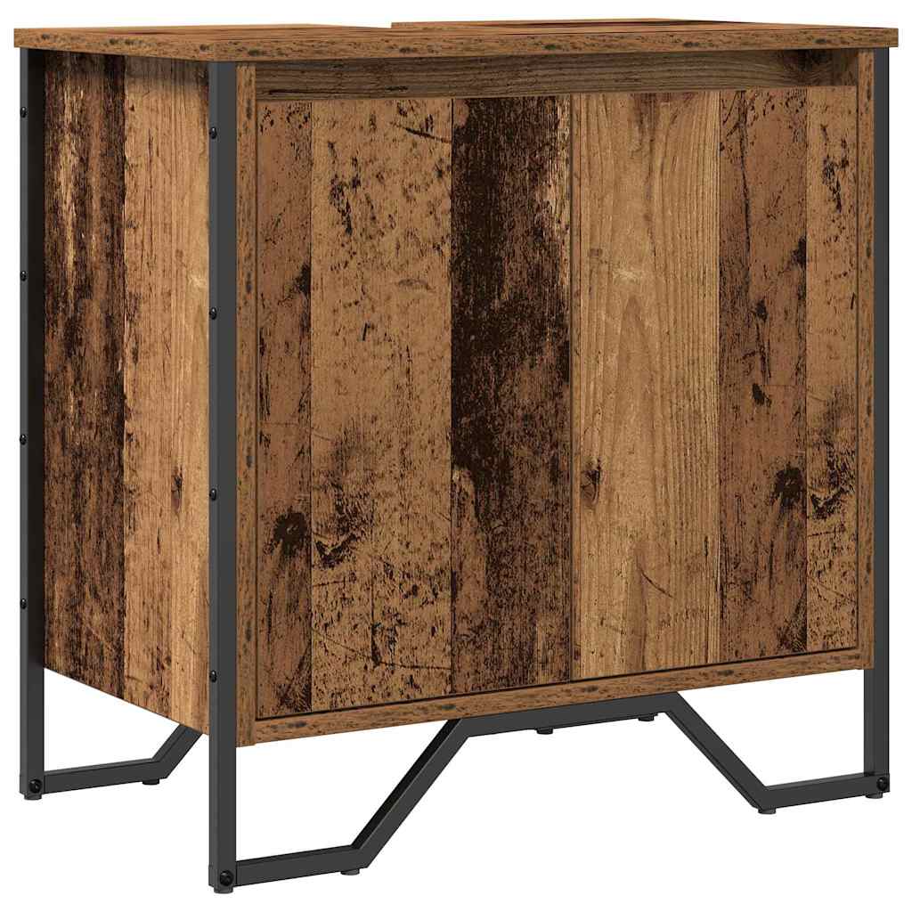 Waschbecken/waschmuschel/waschtischschrank Altholz 60 X 35 X 60 Cm Holzwerkstoff