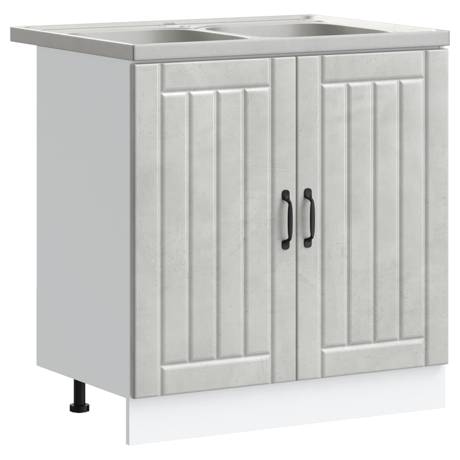 2 Stk.waschbecken/waschmuschel/waschtisch-unterschrank Lucca Beton Grau Holzwerkstoff