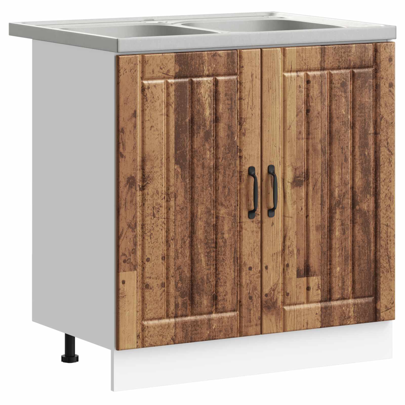 2 Stk.waschbecken/waschmuschel/waschtisch-unterschrank Lucca Altholz Holzwerkstoff