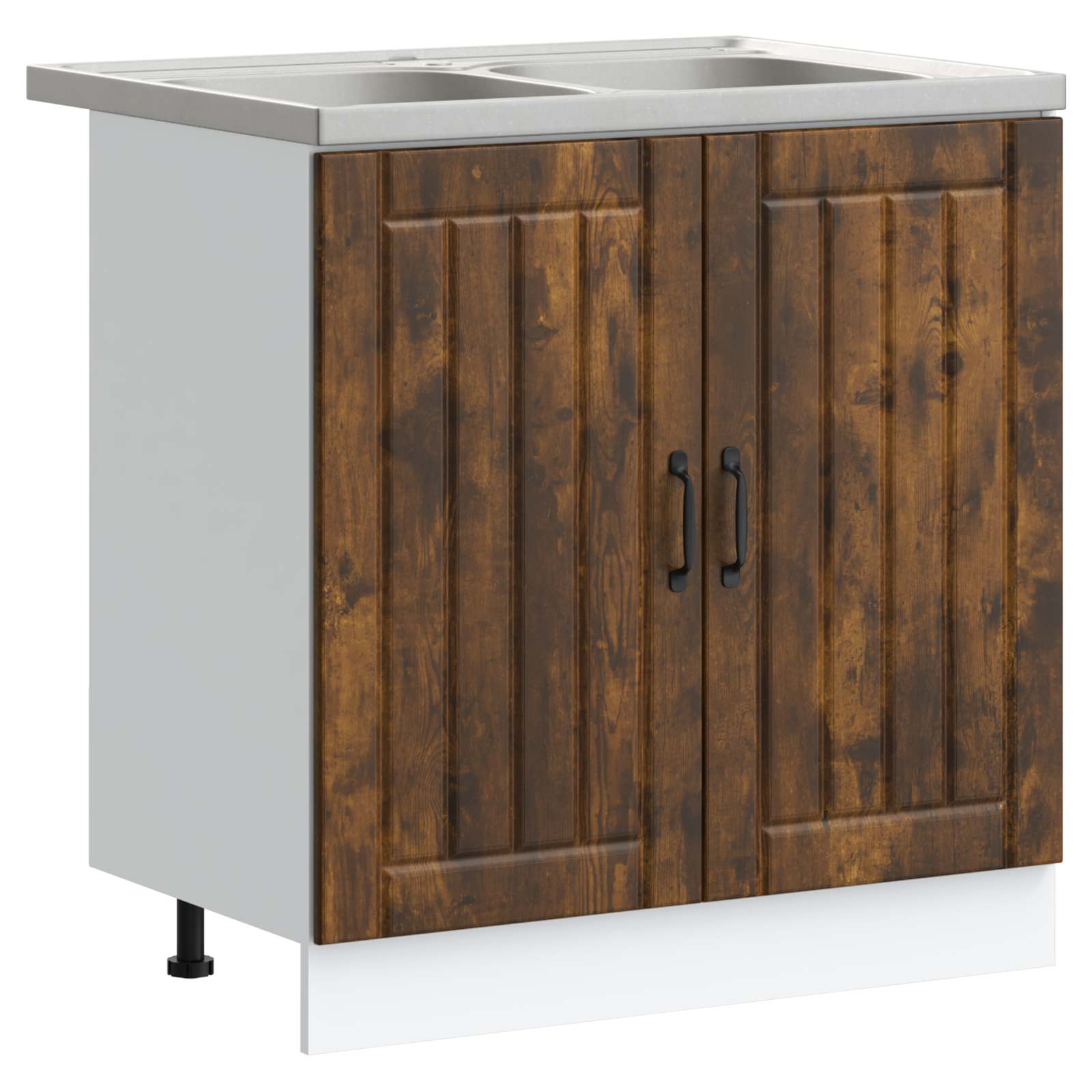 2 Stk.waschbecken/waschmuschel/waschtisch-unterschrank Lucca Geräucherte Eiche