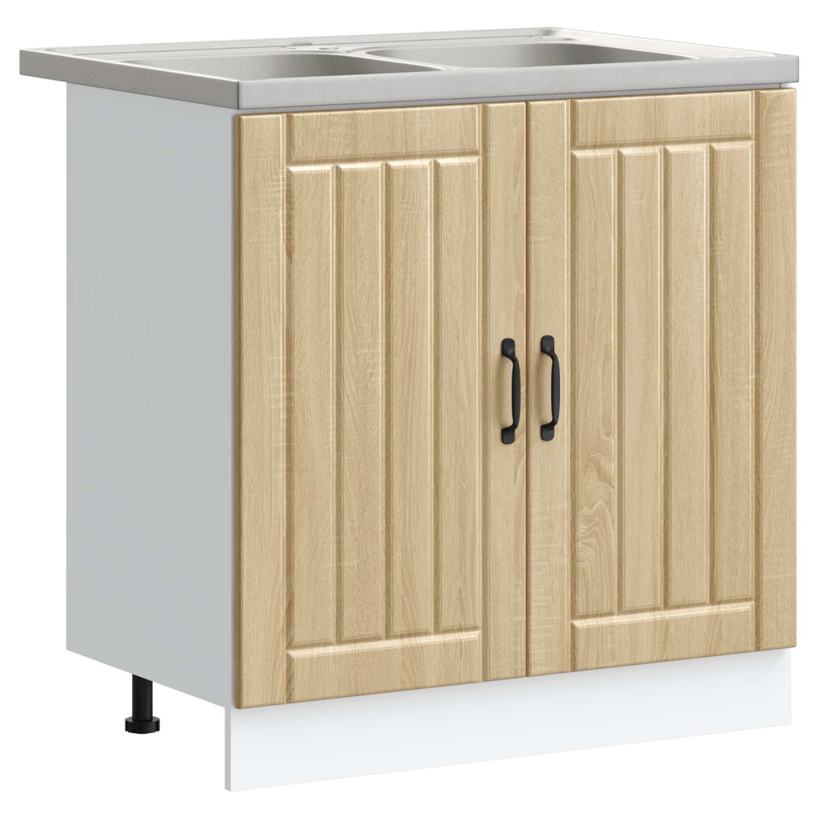 2 Stk.waschbecken/waschmuschel/waschtisch-unterschrank Lucca Sonoma-eiche