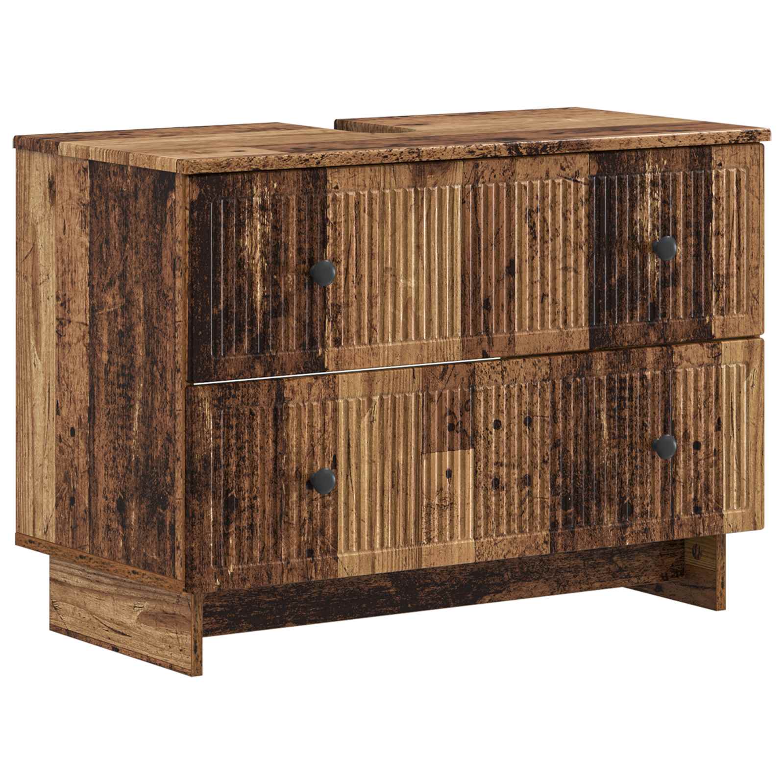 Waschbecken/waschmuschel/waschtischschrank Ede Altholz 82 X 41 X 59 Cm Holzwerkstoff