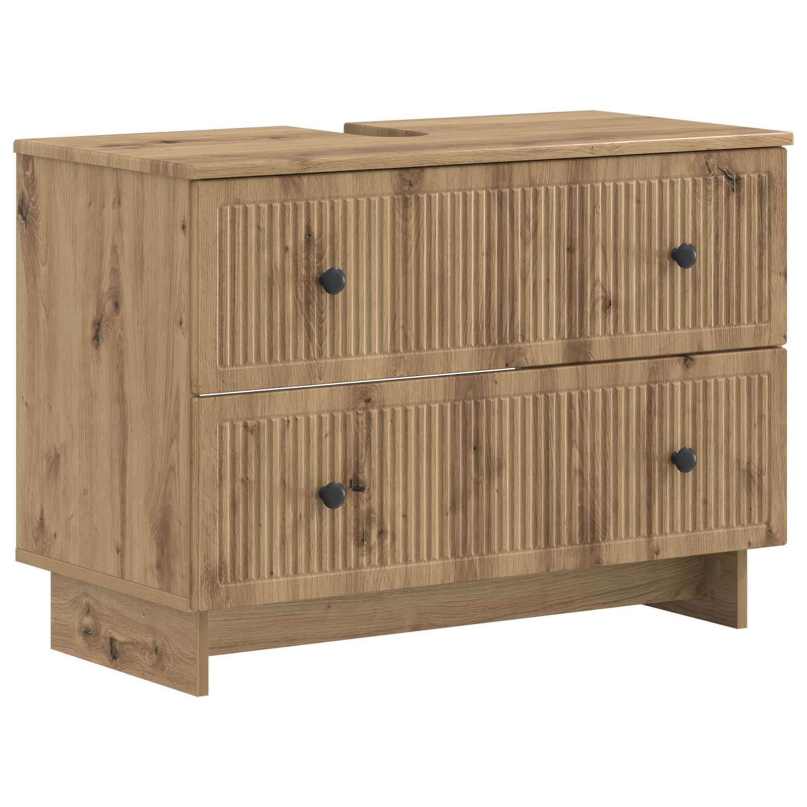 Waschbecken/waschmuschel/waschtischschrank Ede Artisan-eiche 82 X 41 X 59 Cm