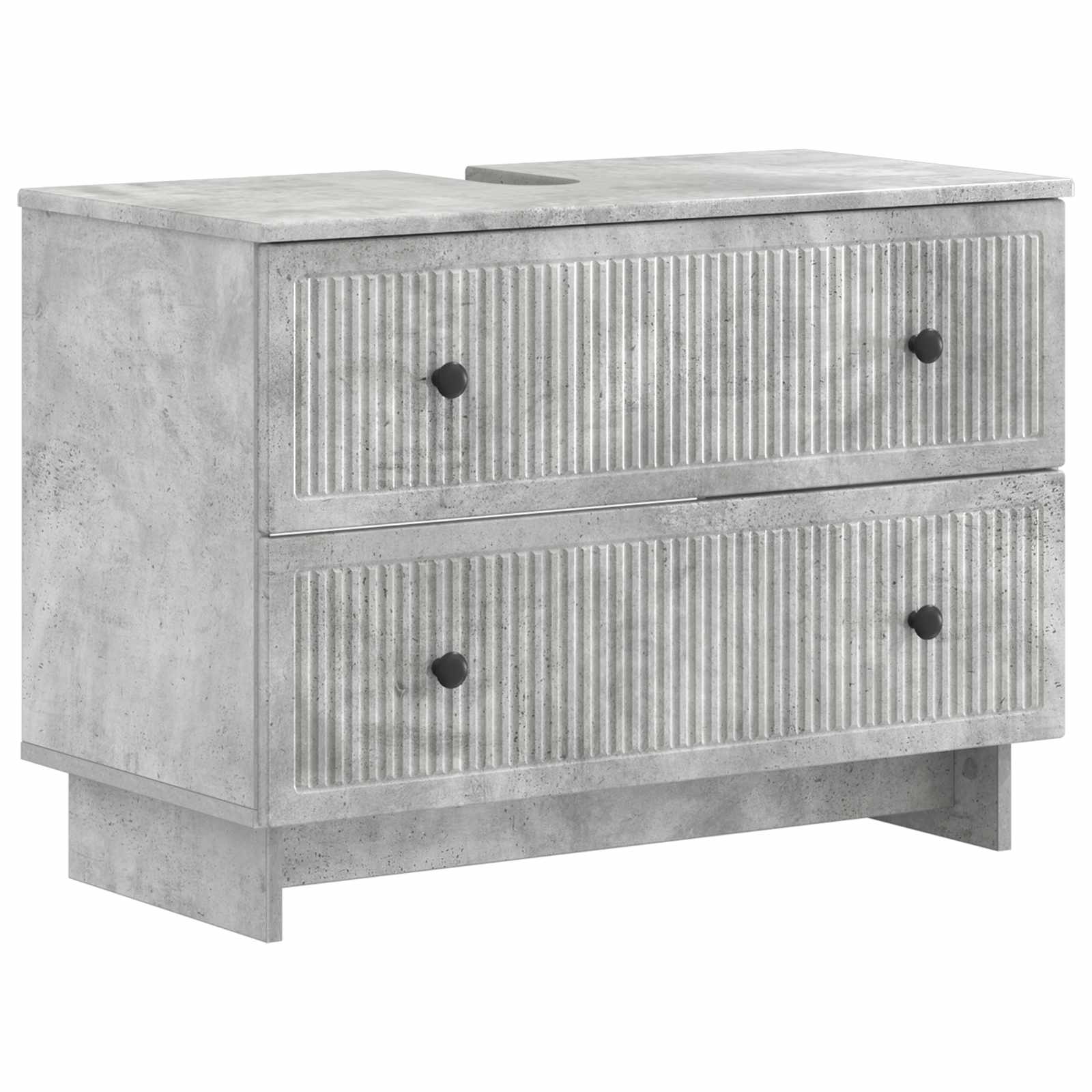Waschbecken/waschmuschel/waschtischschrank Ede Betongrau 82 X 41 X 59 Cm Holzwerkstoff