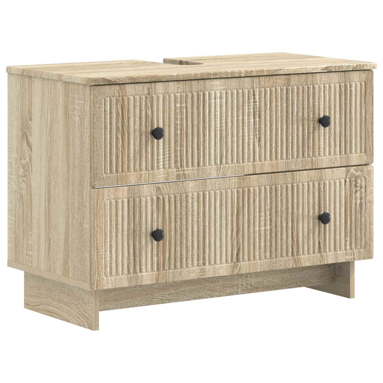 Waschbecken/waschmuschel/waschtischschrank Ede Sonoma-eiche 82 X 41 X 59 Cm
