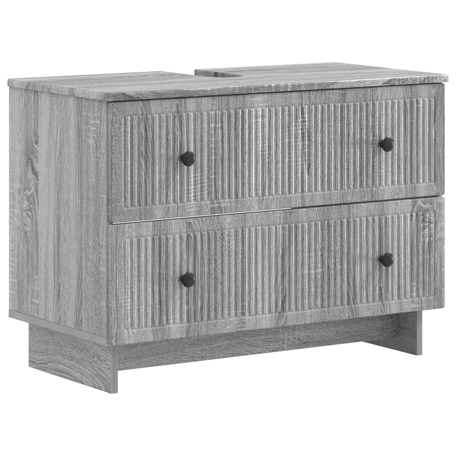 Waschbecken/waschmuschel/waschtischschrank Ede Sonoma-grau 82 X 41 X 59 Cm