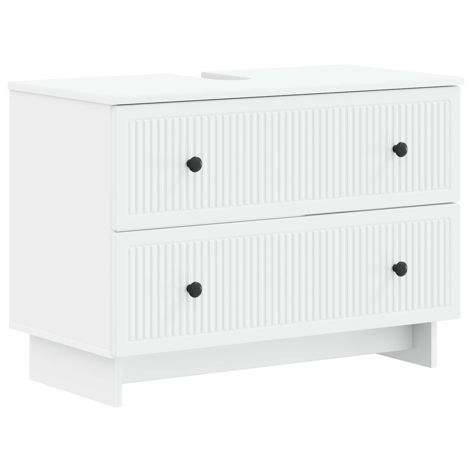 Waschbecken/waschmuschel/waschtischschrank Ede Weiß 82 X 41 X 59 Cm Holzwerkstoff