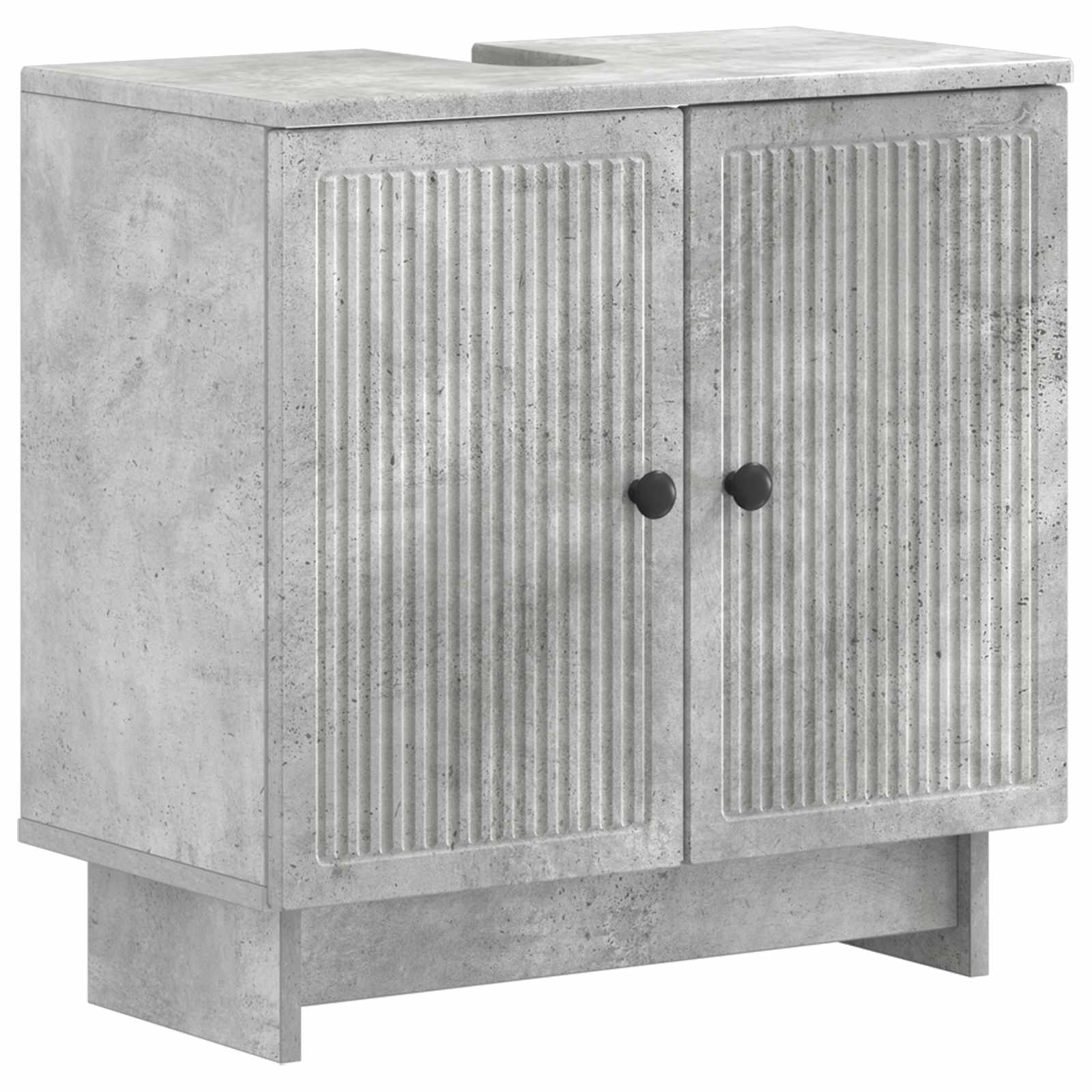 Waschbecken/waschmuschel/waschtischschrank Ede Betongrau 59,5 X 31,5 X 59 Cm
