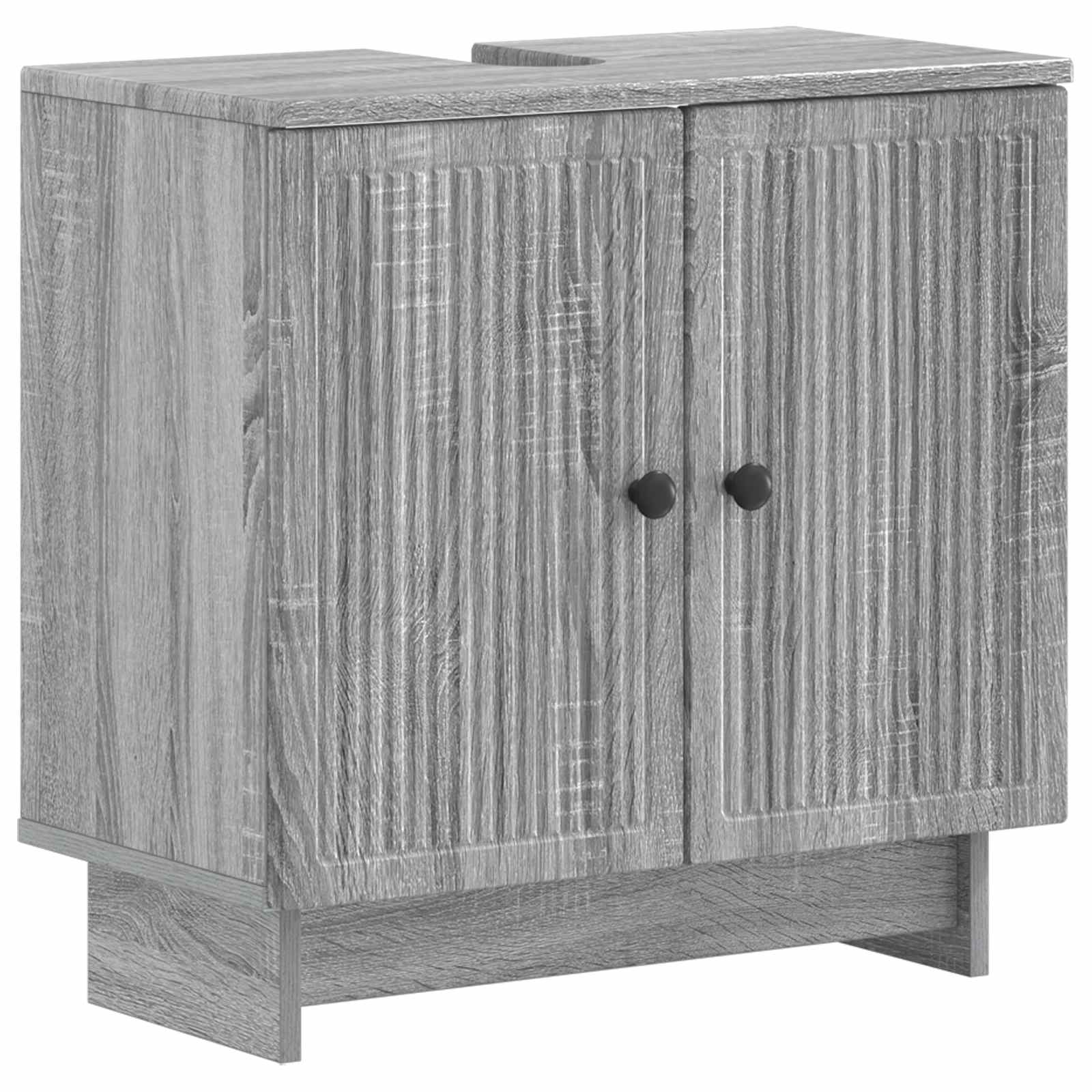 Waschbecken/waschmuschel/waschtischschrank Ede Sonoma-grau 59,5 X 31,5 X 59 Cm