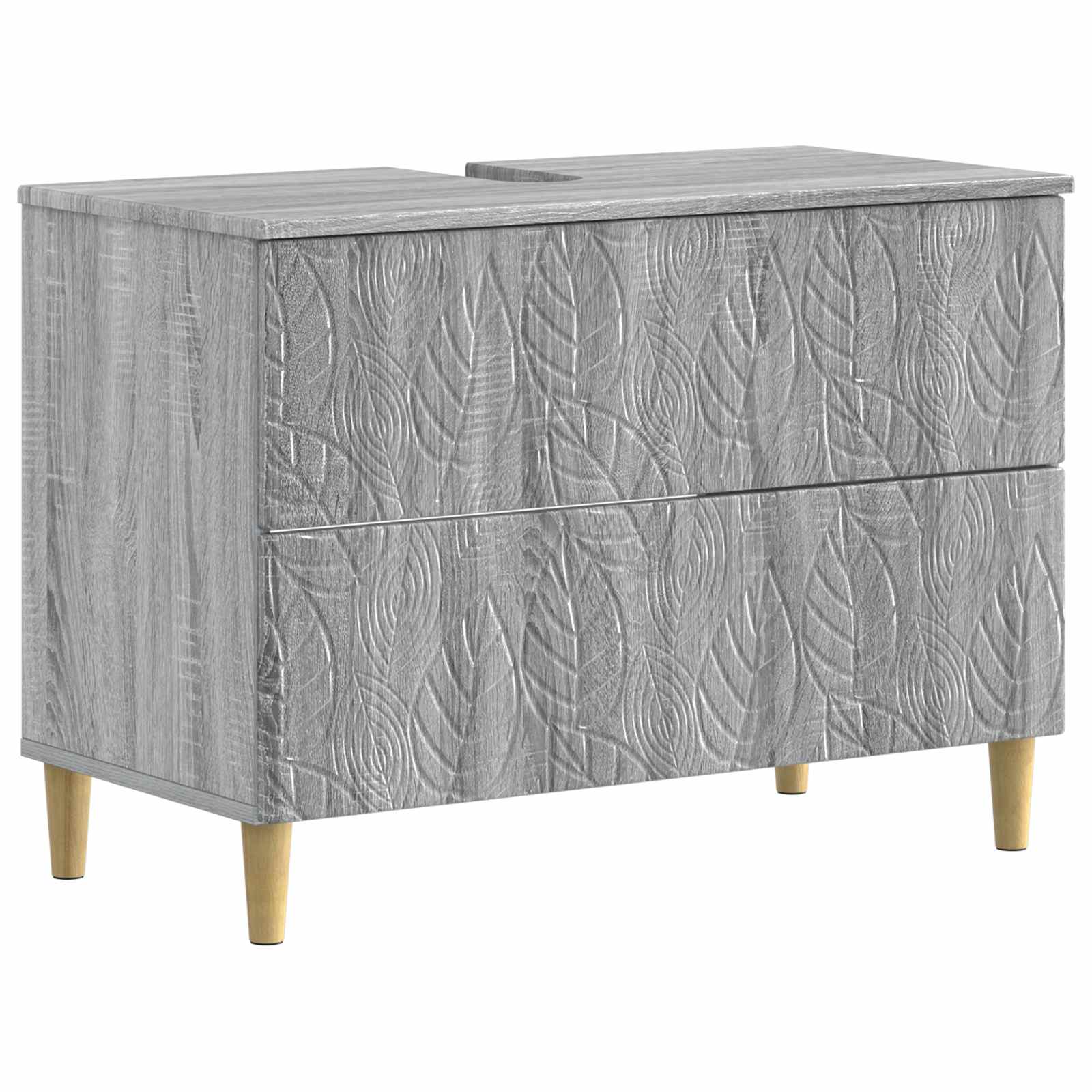 Waschbecken/waschmuschel/waschtischschrank Delft Sonoma-grau 82 X 41 X 59 Cm