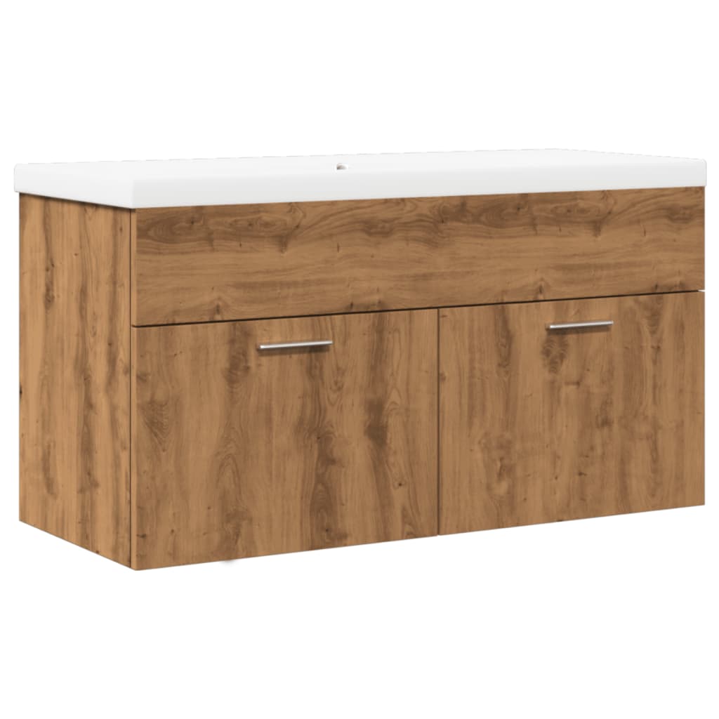Waschbecken/waschmuschel/waschtischunterschrank Mit Einbaubecken Artisan-eiche