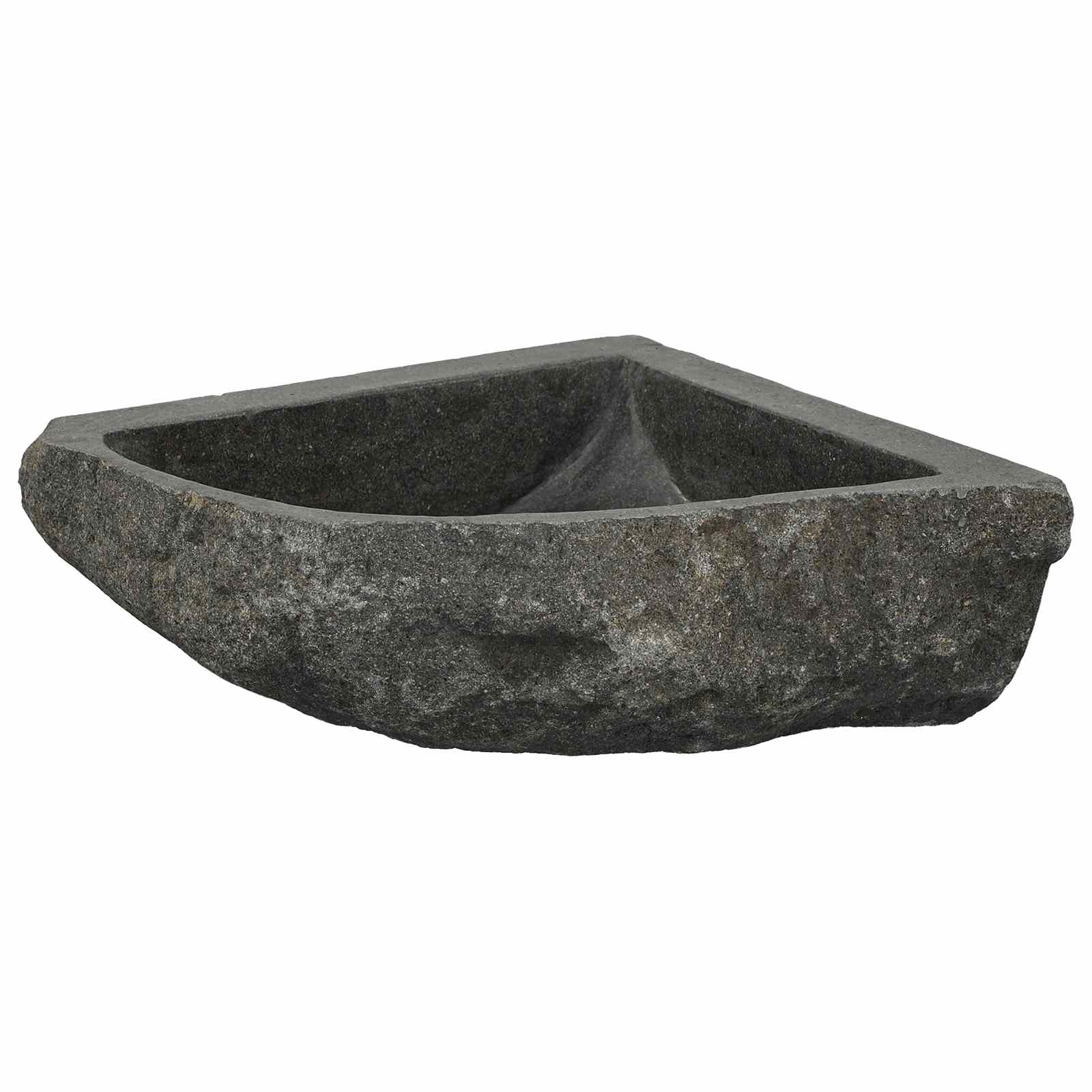 Waschbecken/waschmuschel/waschtisch Grau (30-37) X (30-37) X 12 Cm Flussstein