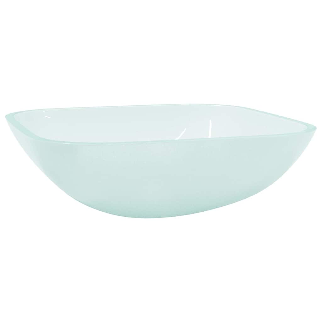 Waschbecken/waschmuschel/waschtisch Glas 42x42x14 Cm Matt