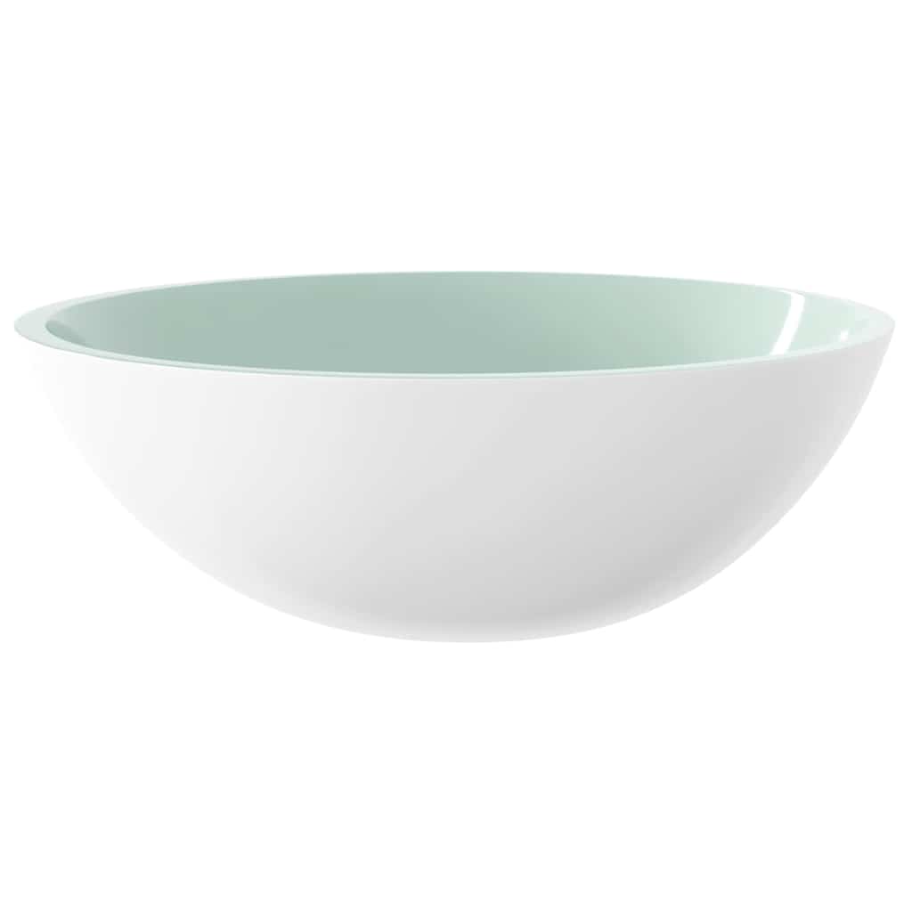 Waschbecken/waschmuschel/waschtisch Glas 50x37x14 Cm Weiß