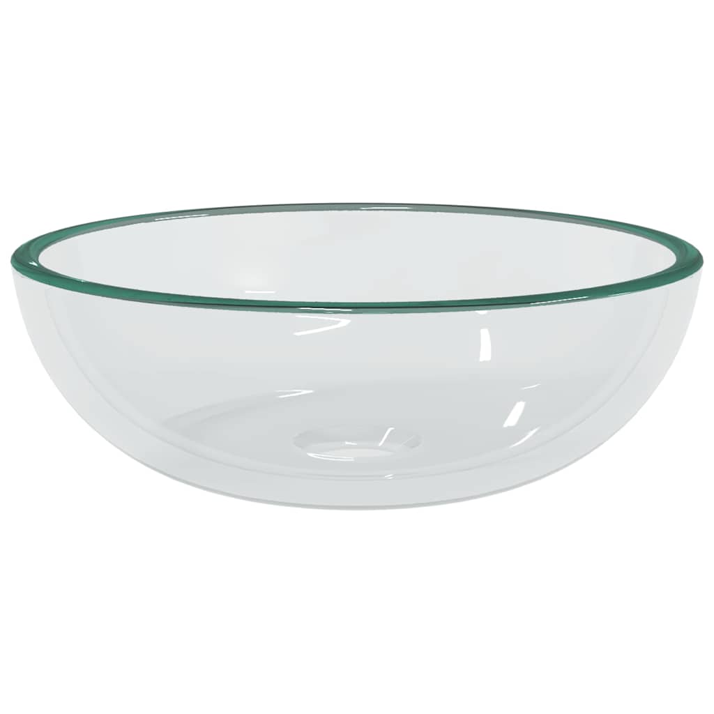 Waschbecken/waschmuschel/waschtisch Hartglas 35x12 Cm Transparent