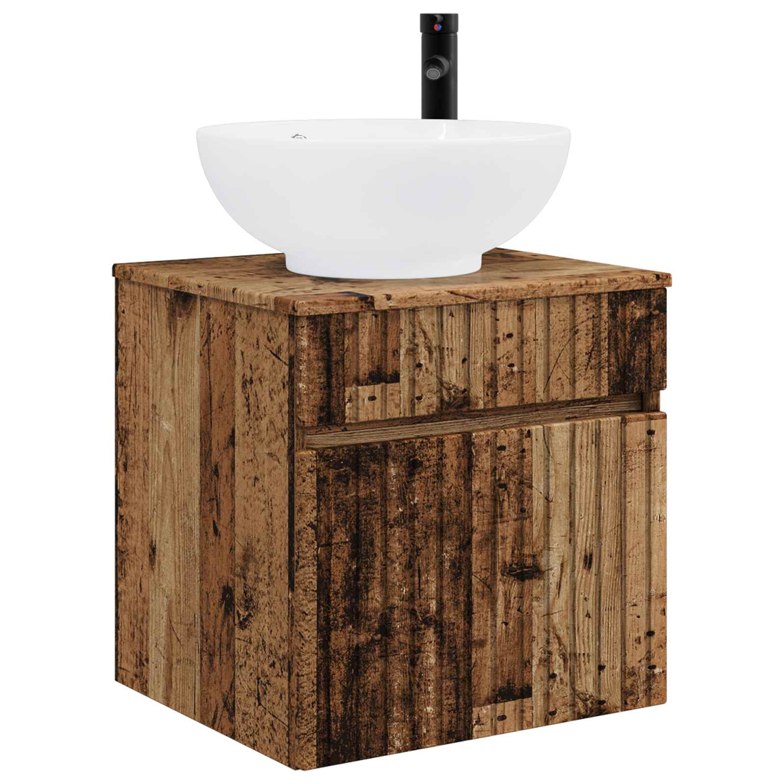 Wandmontierte Waschbecken/waschmuschel/waschtisch-vanität Altholz 49 X 44,5 X 66,5 Cm