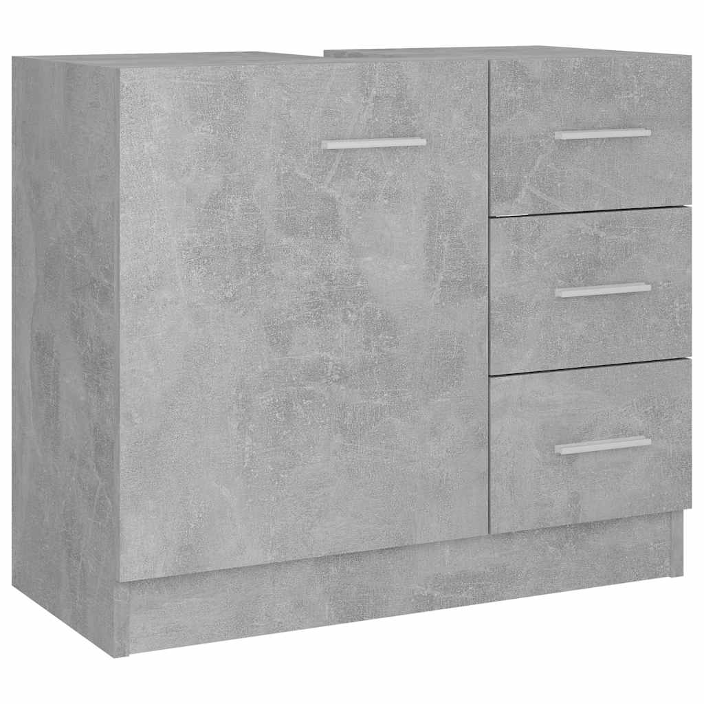 Waschbecken/waschmuschel/waschtischunterschrank Betongrau 63x30x54 Cm Holzwerkstoff