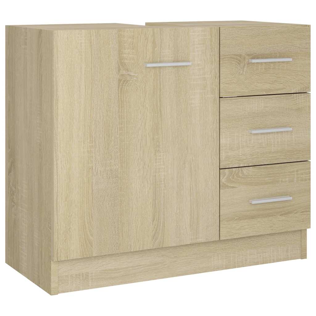 Waschbecken/waschmuschel/waschtischunterschrank Sonoma-eiche 63x30x54 Cm Holzwerkstoff
