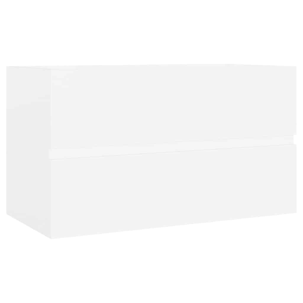 Waschbecken/waschmuschel/waschtischunterschrank Weiß 80x38,5x45 Cm Holzwerkstoff