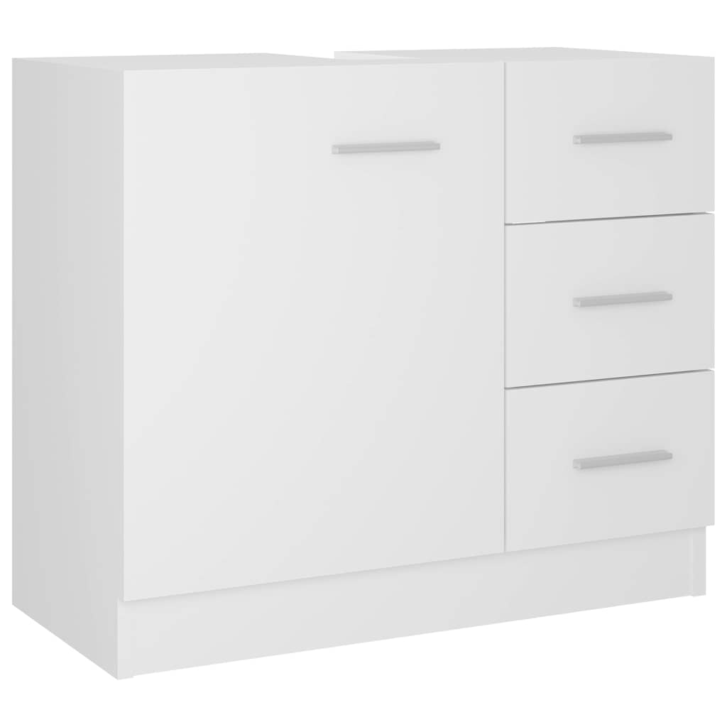 Waschbecken/waschmuschel/waschtischunterschrank Weiß 63x30x54 Cm Holzwerkstoff