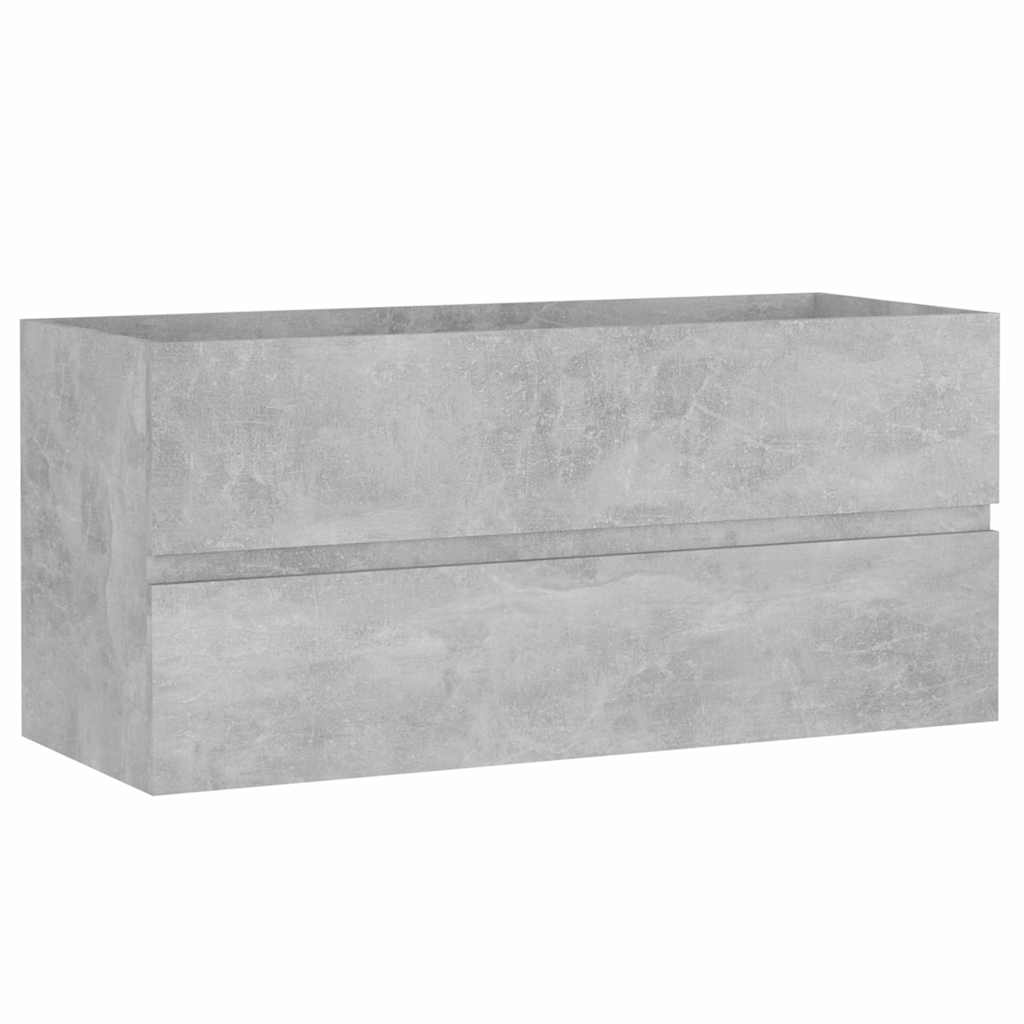 Waschbecken/waschmuschel/waschtischunterschrank Betongrau 100x38,5x45 Cm Holzwerkstoff