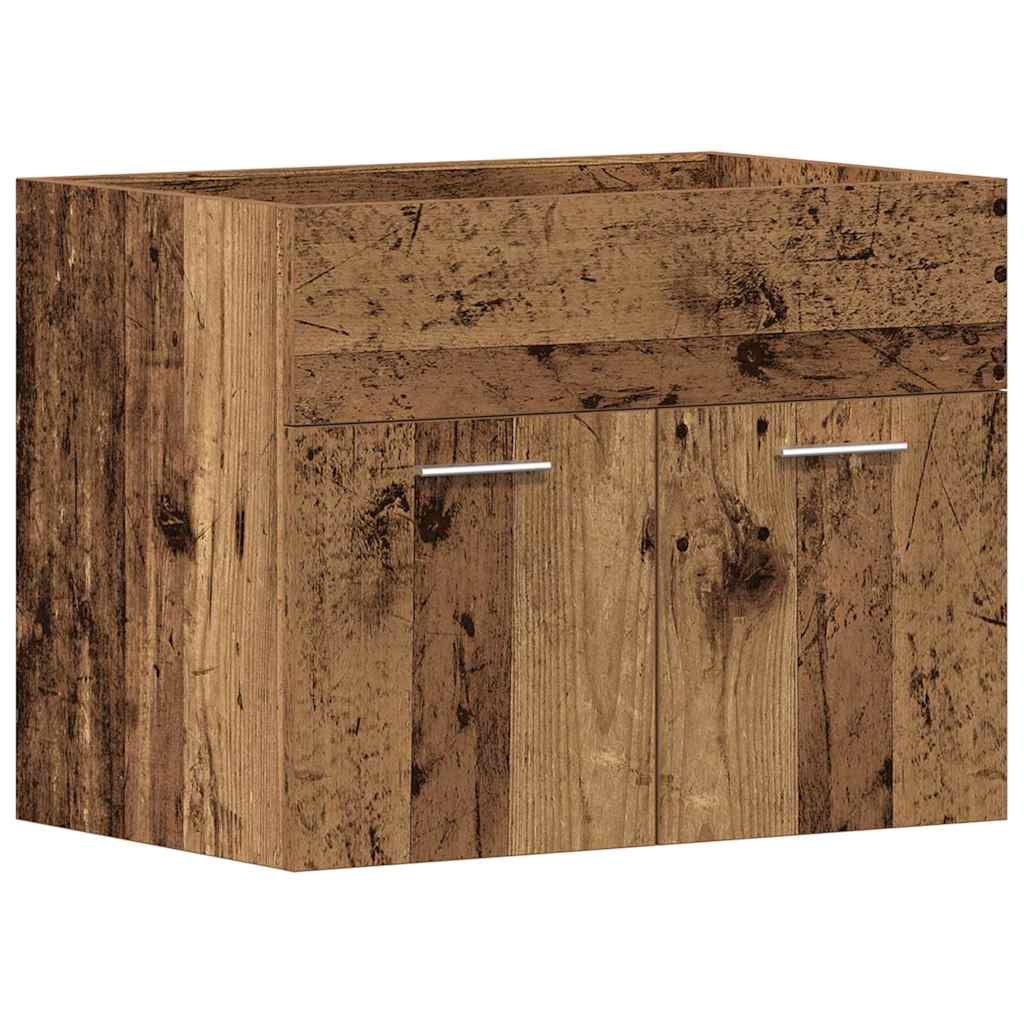 Waschbecken/waschmuschel/waschtischunterschrank Altholz-optik 60x38,5x46 Cm