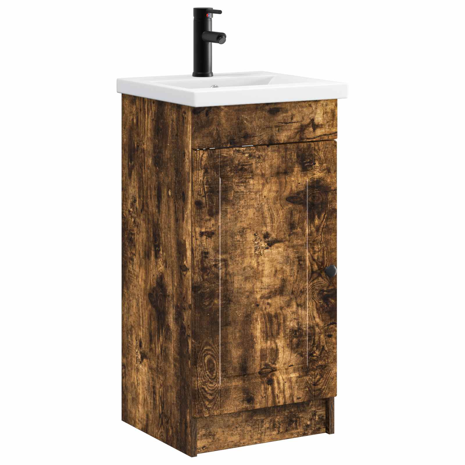 Badezimmerschrank Mit Waschbecken/waschmuschel/waschtisch Räuchereiche