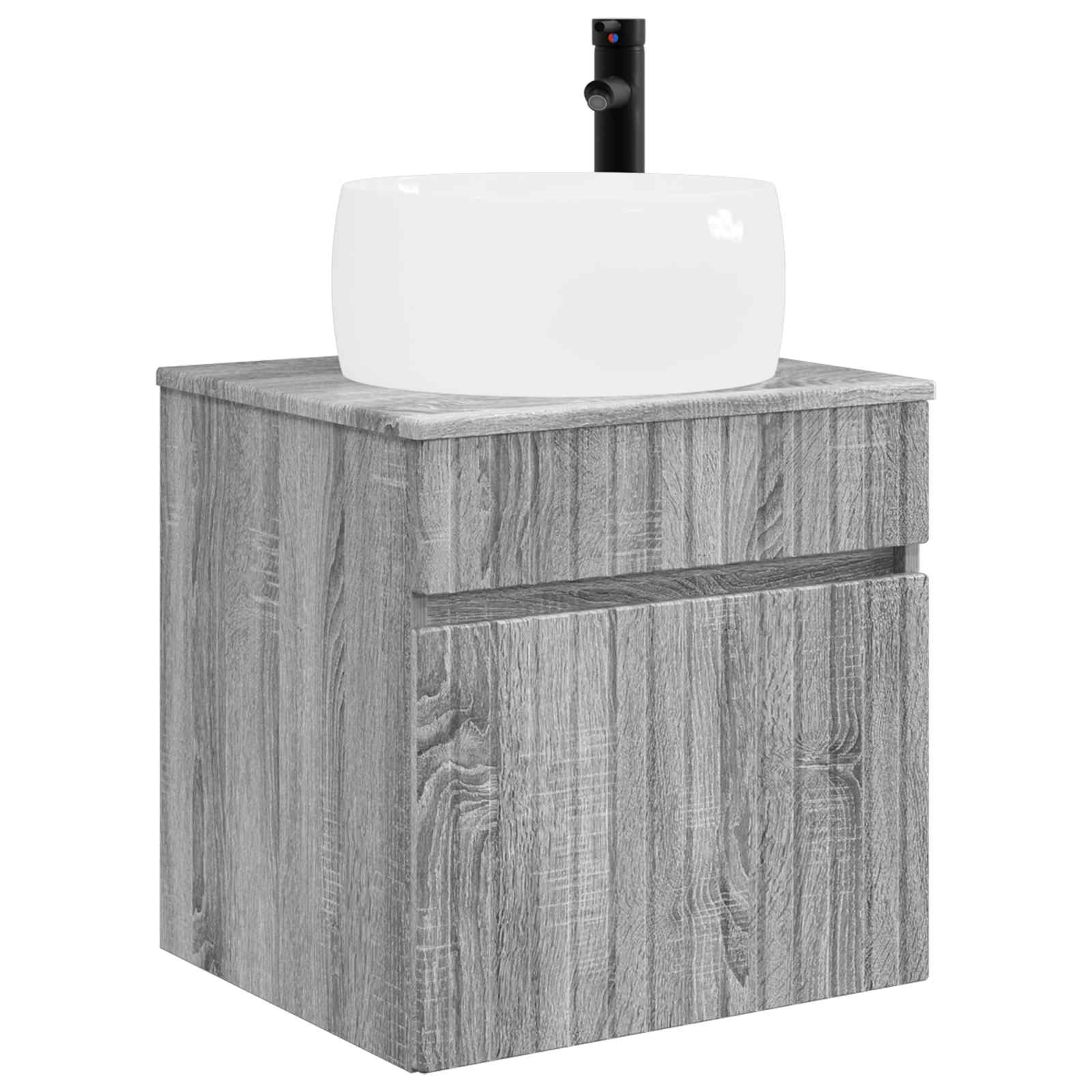 Wandmontierte Waschbecken/waschmuschel/waschtisch-vanität Sonoma-grau 49 X 44,5 X 66 Cm