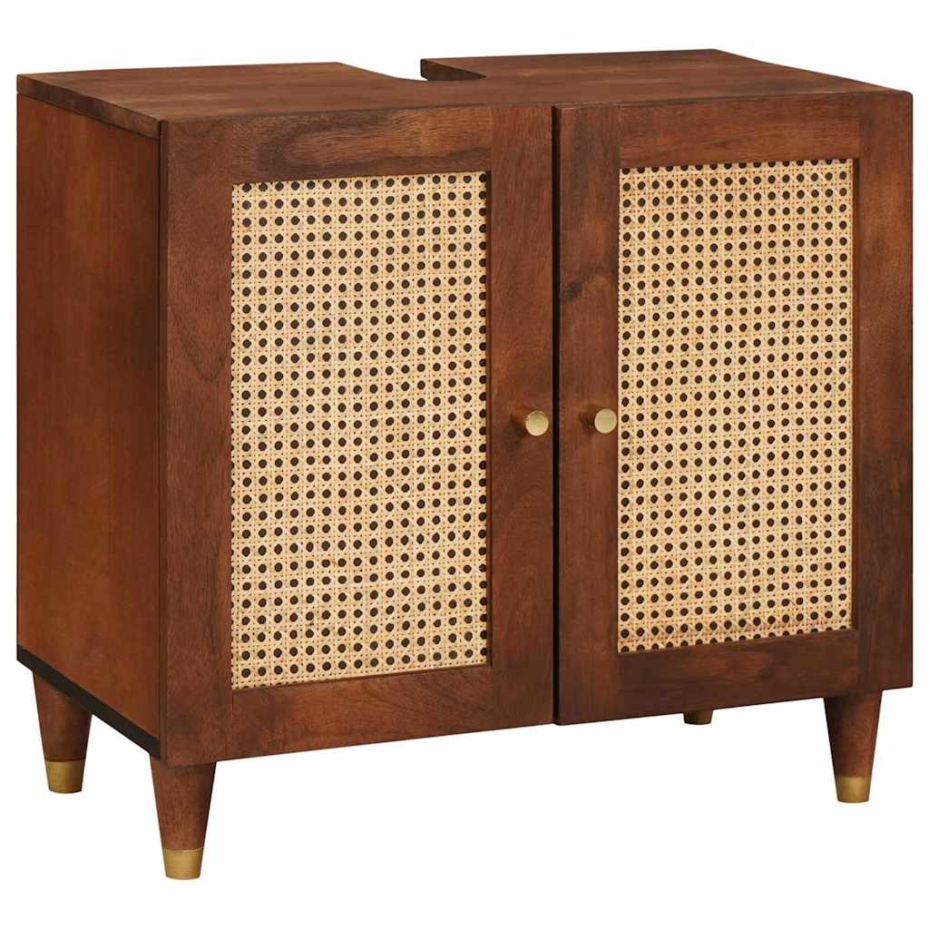 Waschbecken/waschmuschel/waschtischunterschrank Braun 62 X 33 X 58 Cm Holzwerkstoff