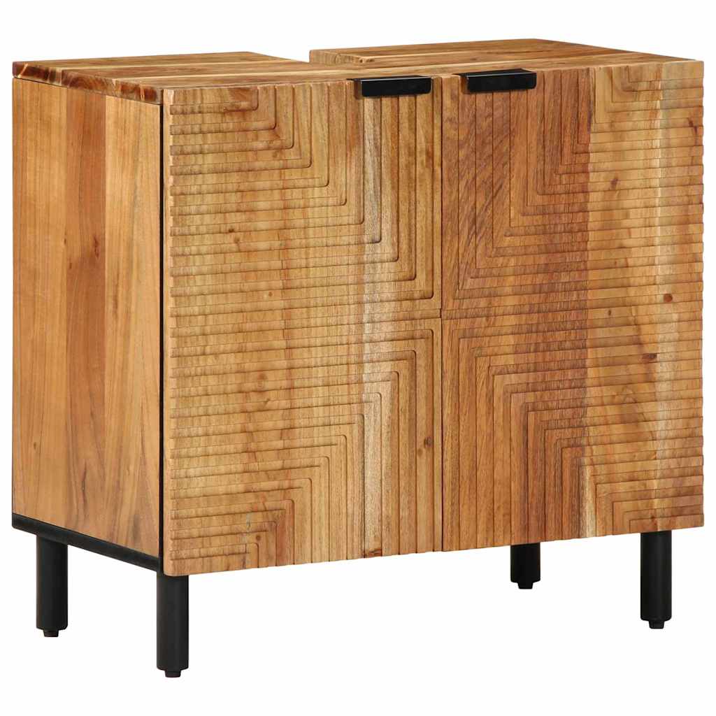Waschbecken/waschmuschel/waschtischschrank Braun 62 X 33 X 58 Cm Massivholz Mango
