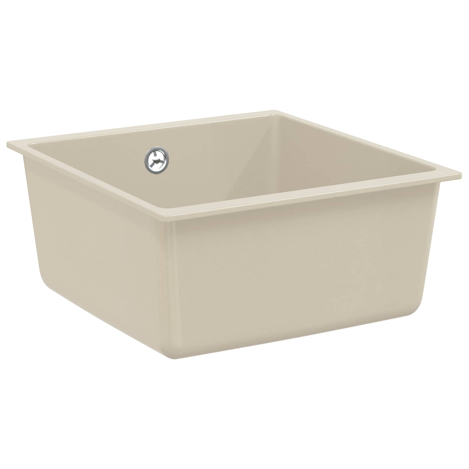 Waschbecken/waschmuschel/waschtisch 80% Quarz Und 20% Harz 430 X 460 Mm Beige
