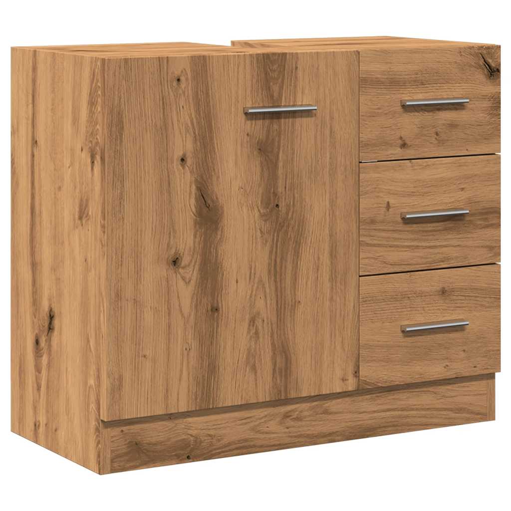 Waschbecken/waschmuschel/waschtischschrank Artisan-eiche 63x30x54 Cm Holzwerkstoff