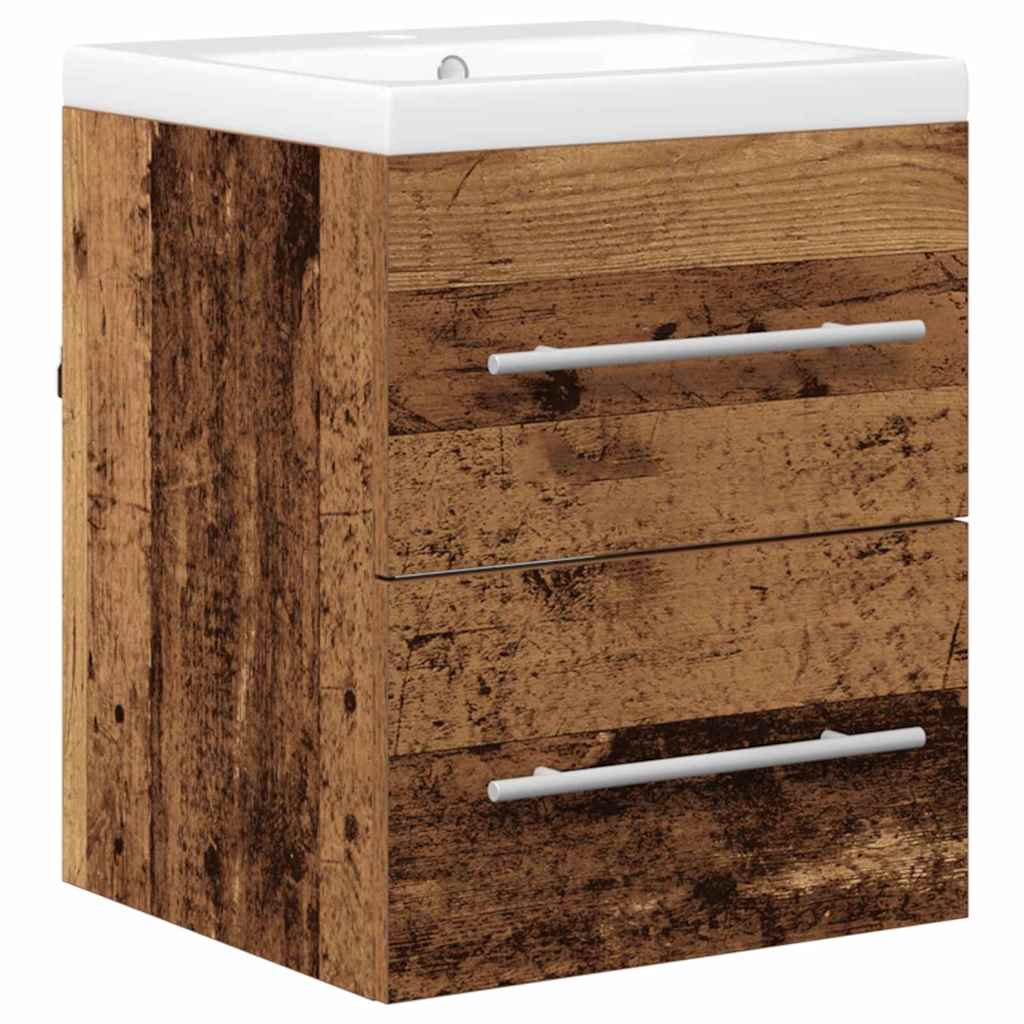 Waschbecken/waschmuschel/waschtischschrank Mit Schubladen Braun 42 X 39 X 52 Cm