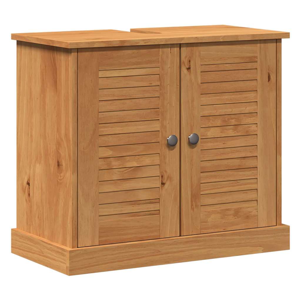 Waschbecken/waschmuschel/waschtischunterschrank Vigo Braun Und Honigbraun