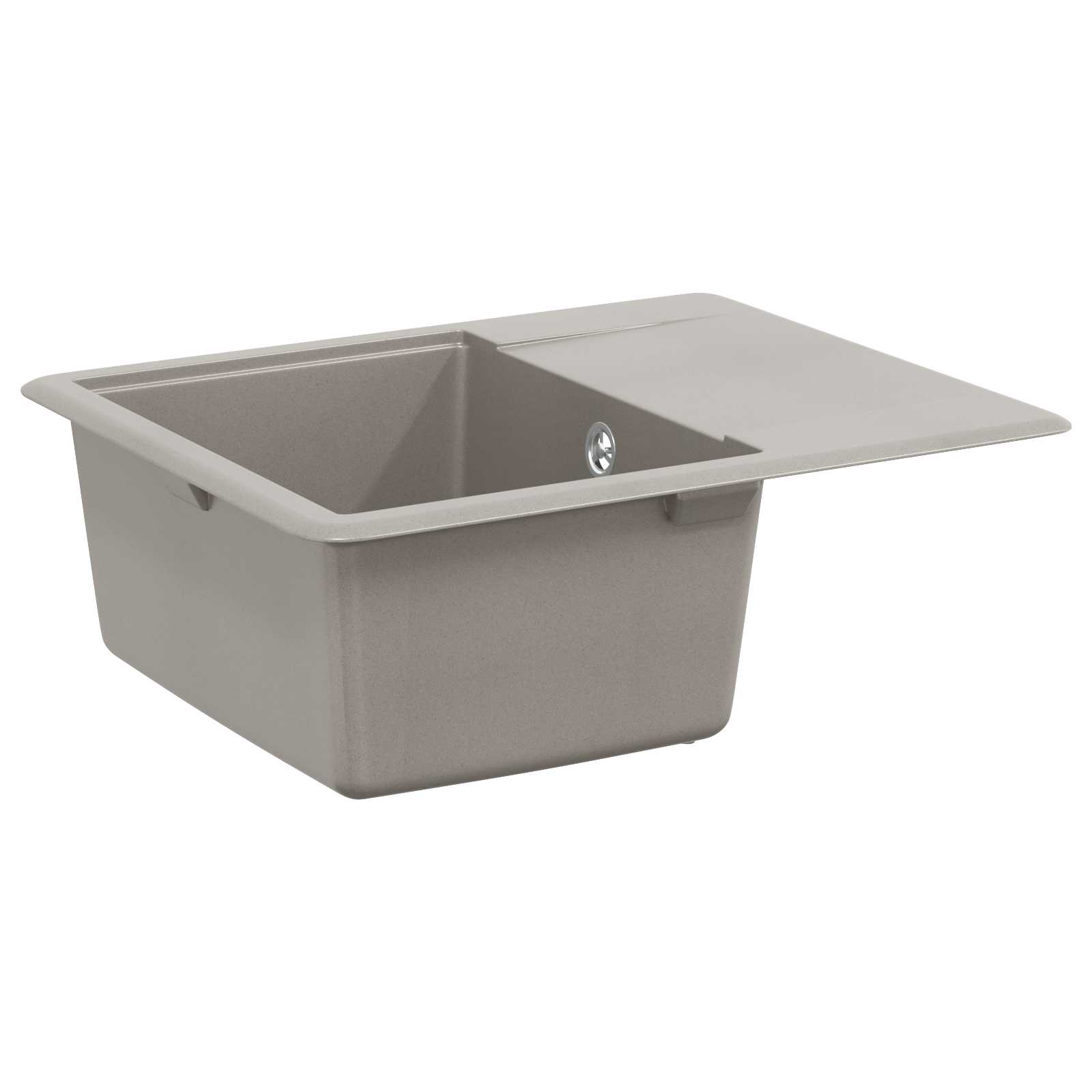 Waschbecken/waschmuschel/waschtisch 80% Quarz Und 20% Harz 560 X 460 Mm Grau