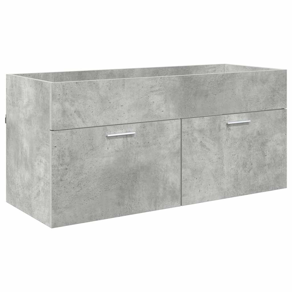 Waschbecken/waschmuschel/waschtischunterschrank Beton Grau Holzwerkstoff