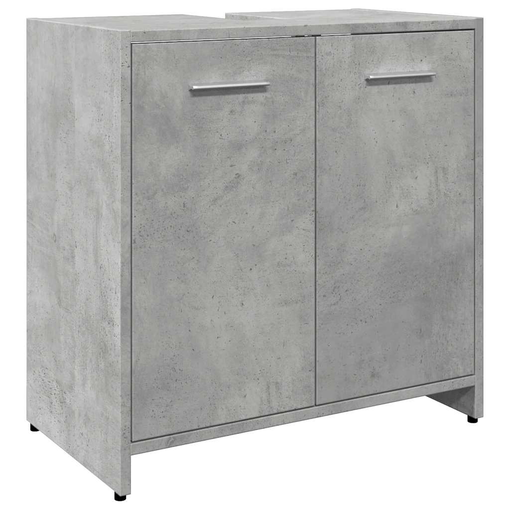 Waschbecken/waschmuschel/waschtischunterschrank Betongrau 60x33x60 Cm Holzwerkstoff