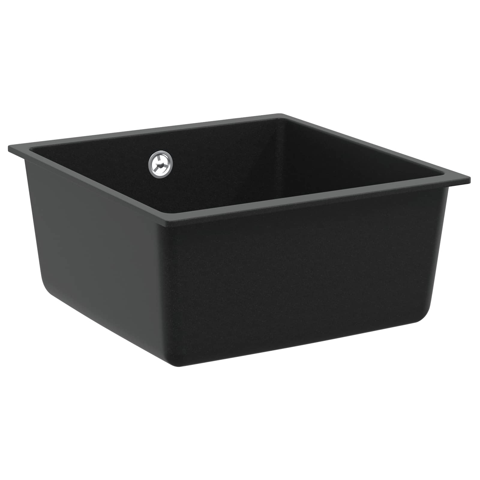 Waschbecken/waschmuschel/waschtisch 80% Quarz Und 20% Harz 430 X 460 Mm Schwarz