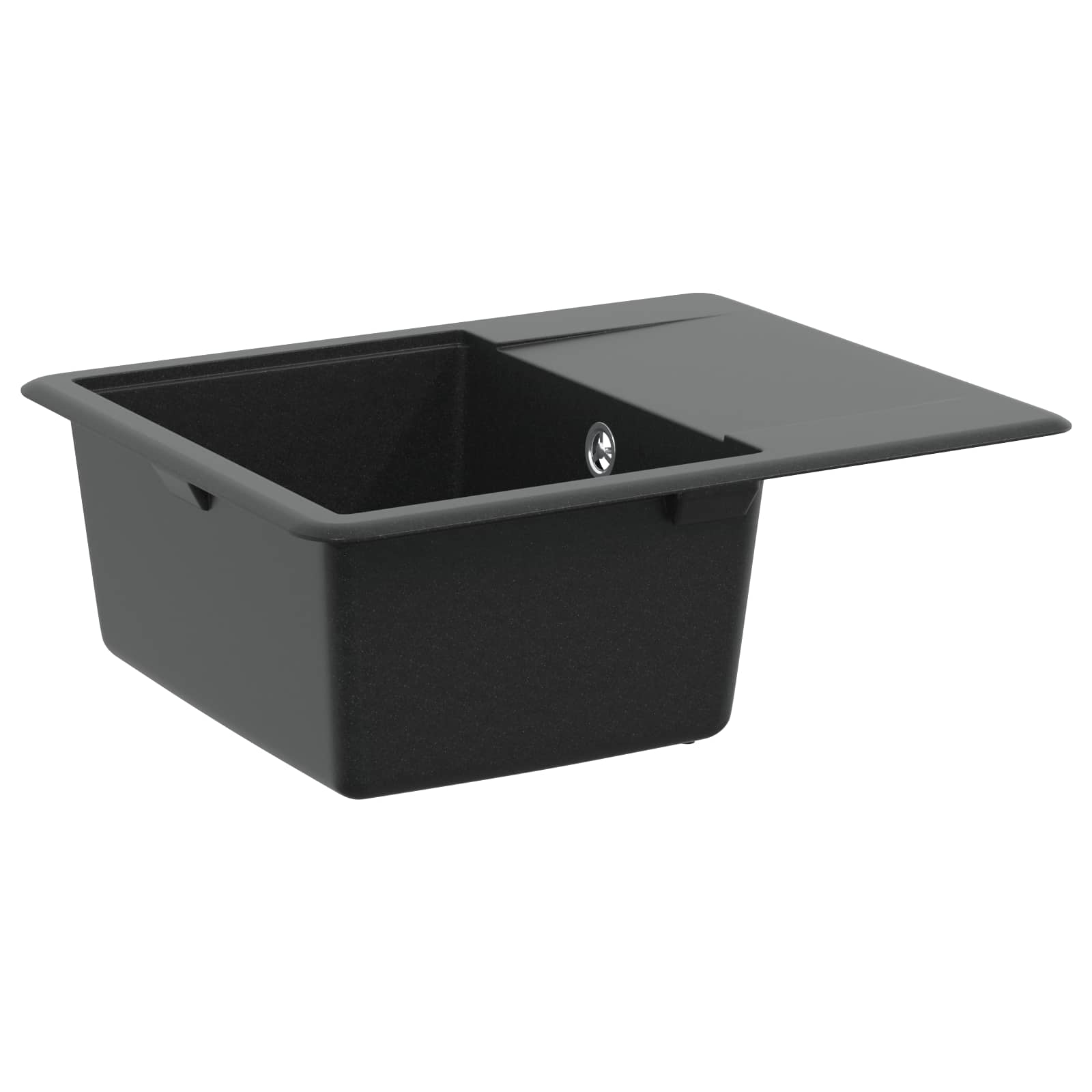 Waschbecken/waschmuschel/waschtisch 80% Quarz Und 20% Harz 560 X 460 Mm Schwarz