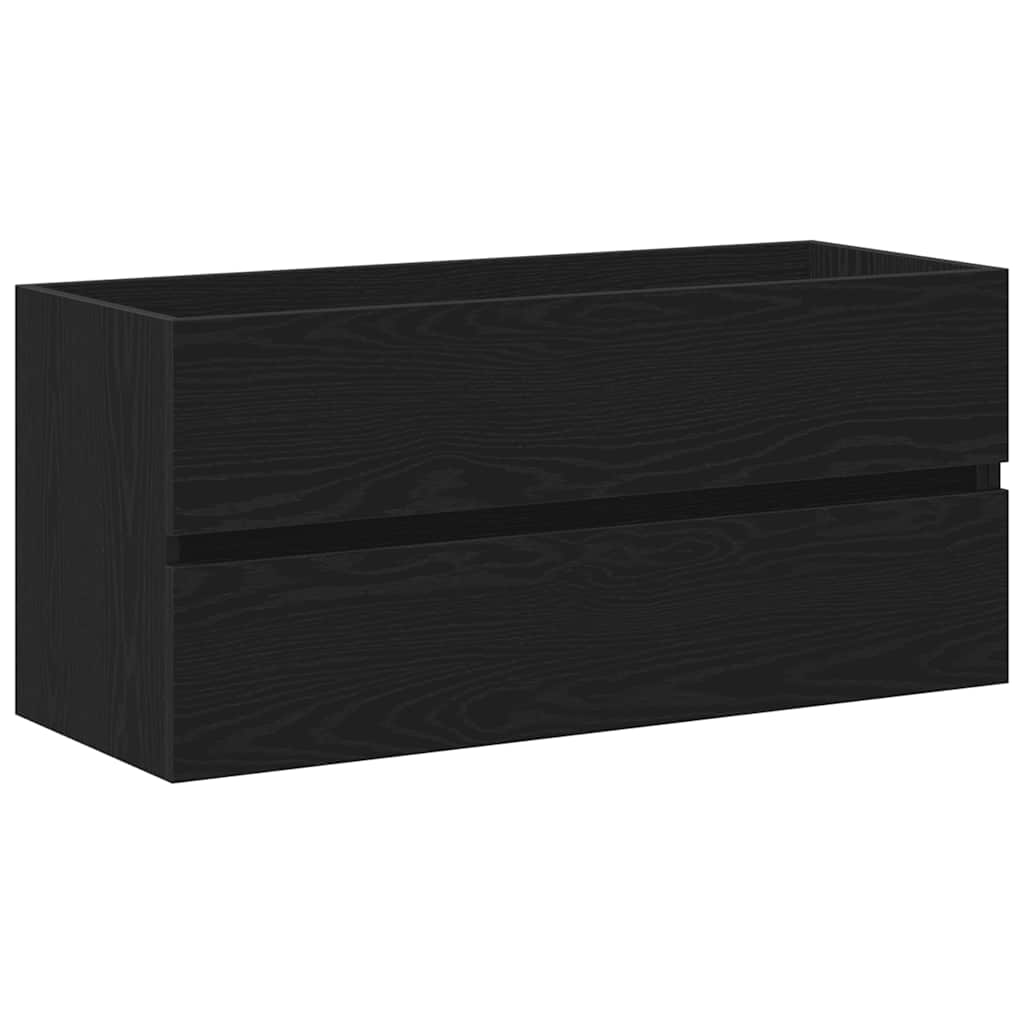 Waschbecken/waschmuschel/waschtischunterschrank Schwarz Eichen-optik 100x38,5x45 Cm