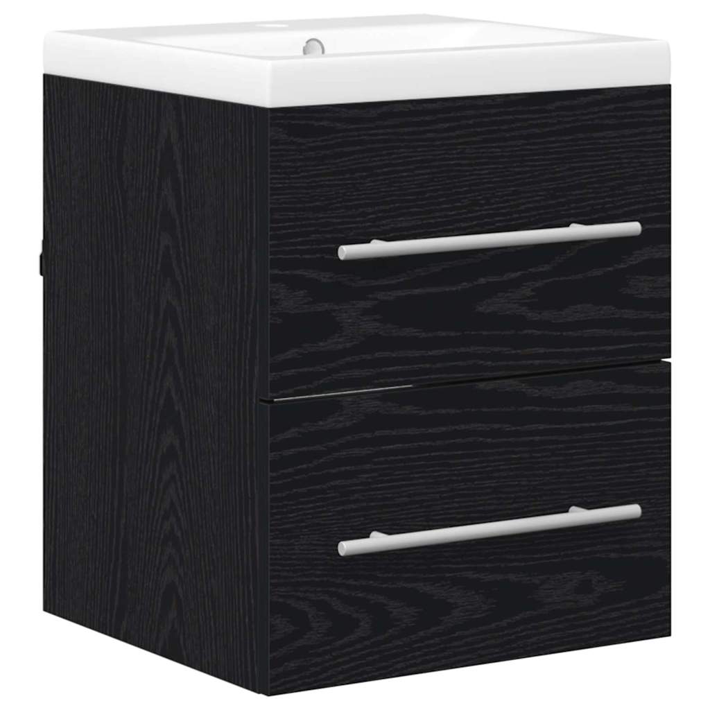 Waschbecken/waschmuschel/waschtischschrank Mit Schubladen Schwarz 42 X 39 X 52 Cm