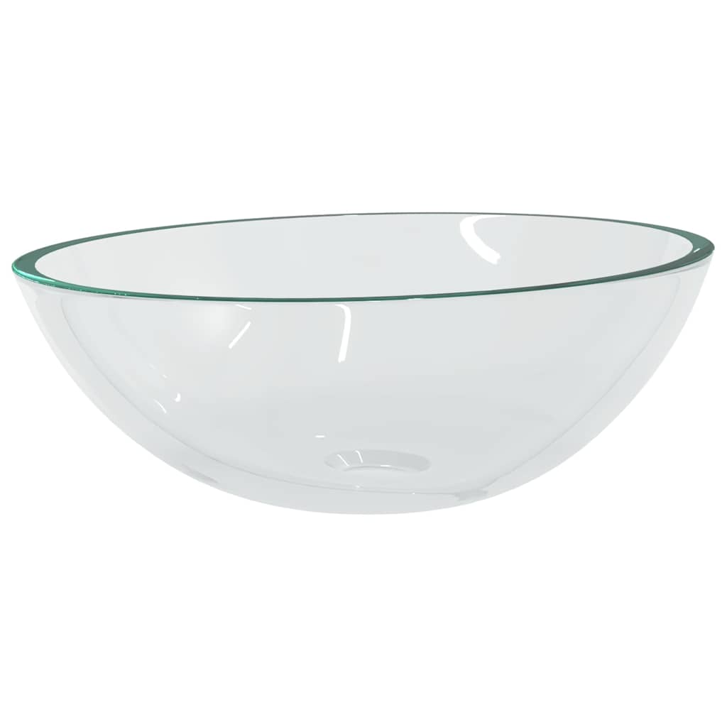 Waschbecken/waschmuschel/waschtisch Glas 50x37x14 Cm Transparent