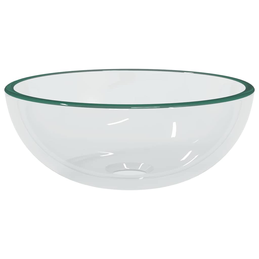 Waschbecken/waschmuschel/waschtisch Hartglas 30x12 Cm Transparent