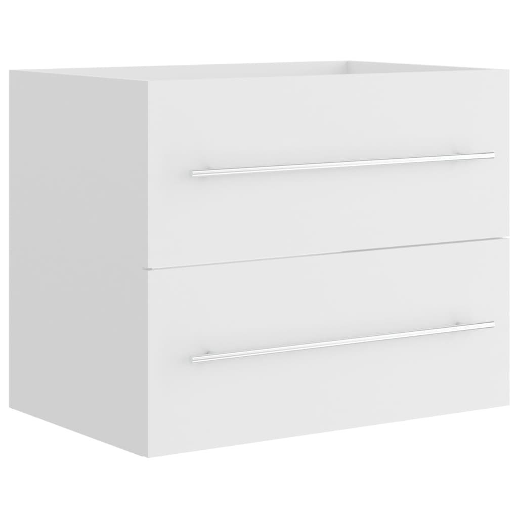 Waschbecken/waschmuschel/waschtischunterschrank Weiß 60x38,5x48 Cm Holzwerkstoff