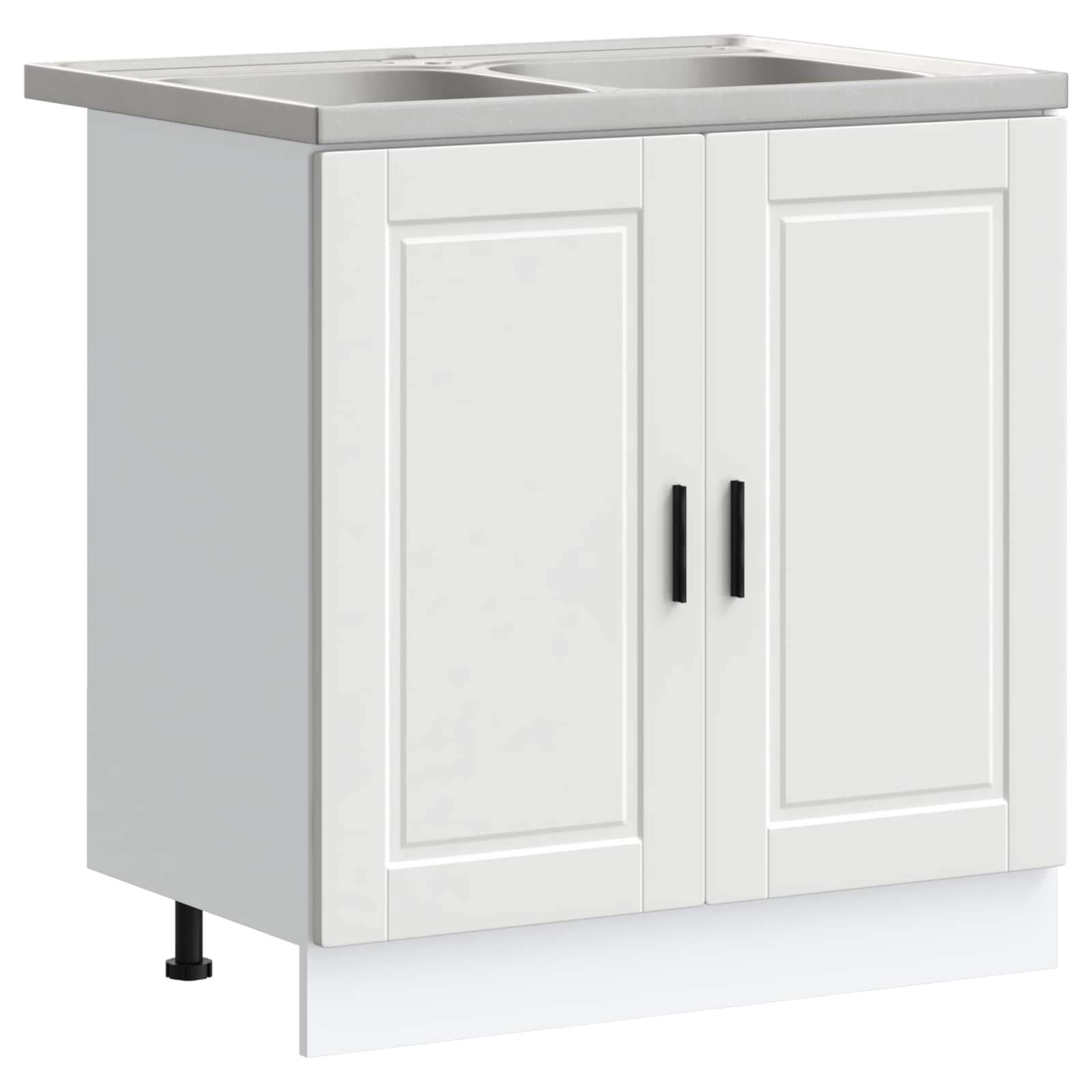 2 Stk.waschbecken/waschmuschel/waschtisch-unterschrank Porto Weiß 80 X 46 X 81.5 Cm