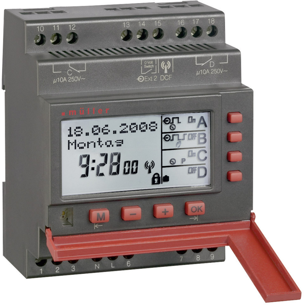 Müller Sc 88.40 Pro 230v 50-60hz Hutschienen-zeitschaltuhr Digital 230 V/ac 2500 W