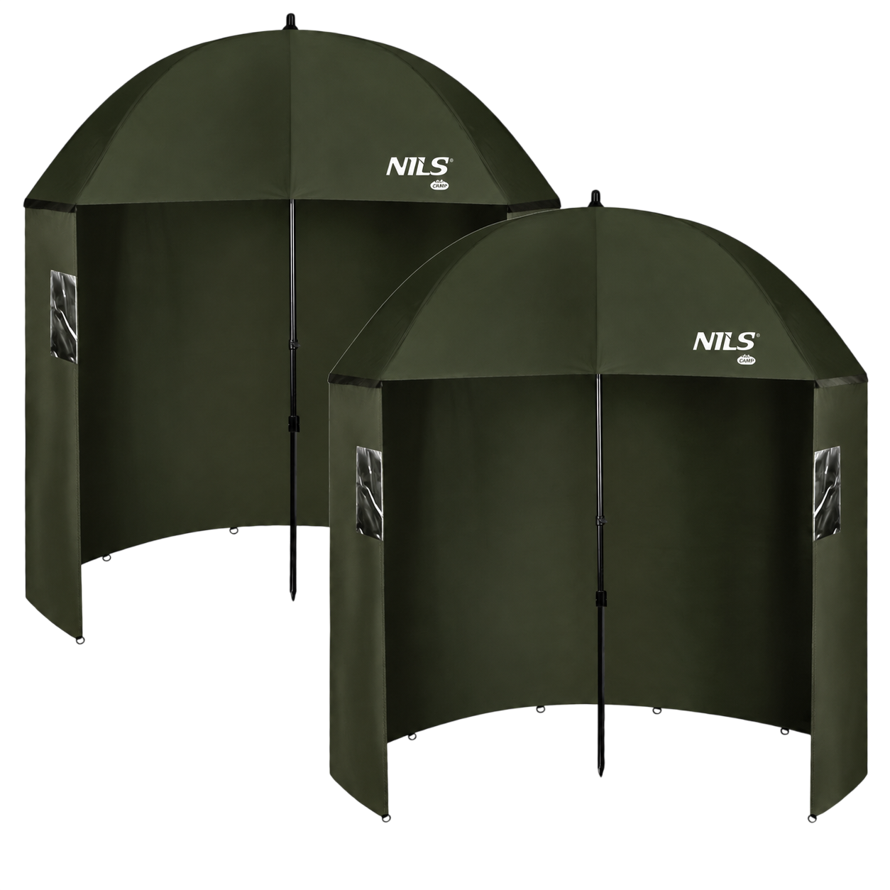 Anglerschirm Mit Seitenwänden, 250 Cm Durchmesser, 2er-pack